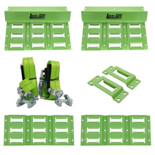 Load image into Gallery viewer, 3 Rail Wide E-Chock Kit with Idler Straps &amp; E-Track Single Slots - RW72