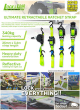 Load image into Gallery viewer, Ultimate Retractable Ratchet Strap twin pack - RW06
